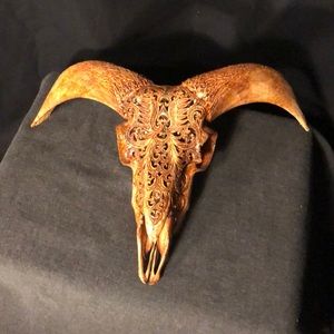 Carved Ram Skull